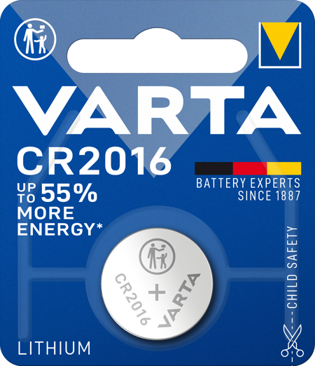 Batterie VARTA LITHIUM Knopfzelle CR2016